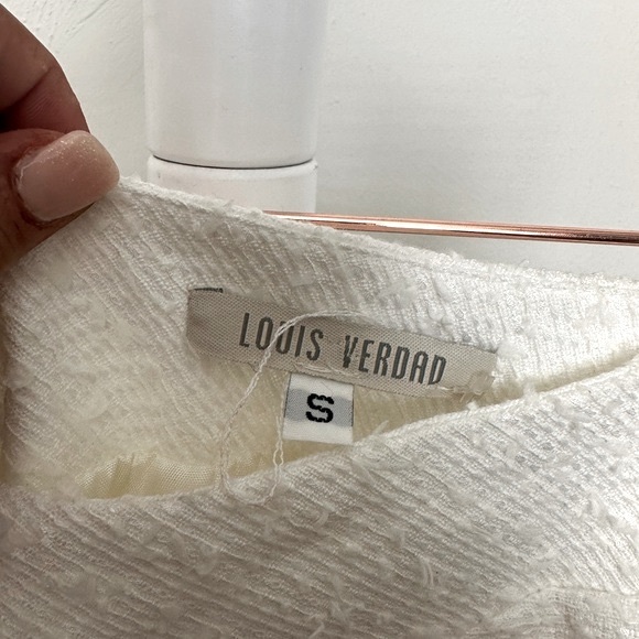 Louis Verdad White High Waist Skirt - Lace Eyelet Detail - Women’s Small - Picture 6 of 7